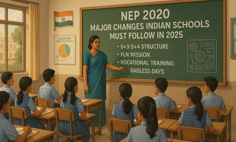 NEP 2020 changes for schools in 2025